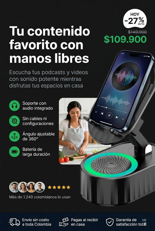 Parlante Con Soporte De Celular
